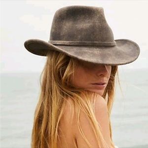 Free People X Mossant Trail Dusted Cowboy Rancher Hat